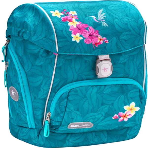 Ghiozdan neechipat Comfy, dimensiune 33 x 27 x 18 cm, motiv Tropical Hummingbird - Cod produs: 153662