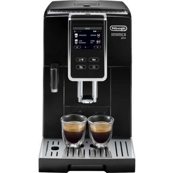 Espressor automat DeLonghi Dinamica ECAM 370.70.B, 1450 W, 19 bari, 1.8 L, Ecran tactil intuitiv, Carafa cu sistem LatteCrema, Rasnita metalica, Negru - Cod produs: 152879