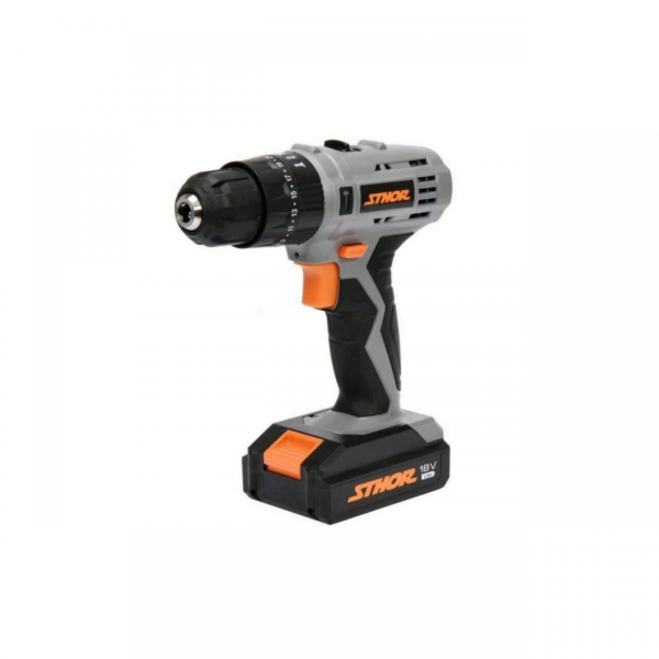 Bormasina 18V cu acumulator Sthor 78974, Li-Ion, 1.3 Ah, 24 Nm, valiza transport - Cod produs: 155070