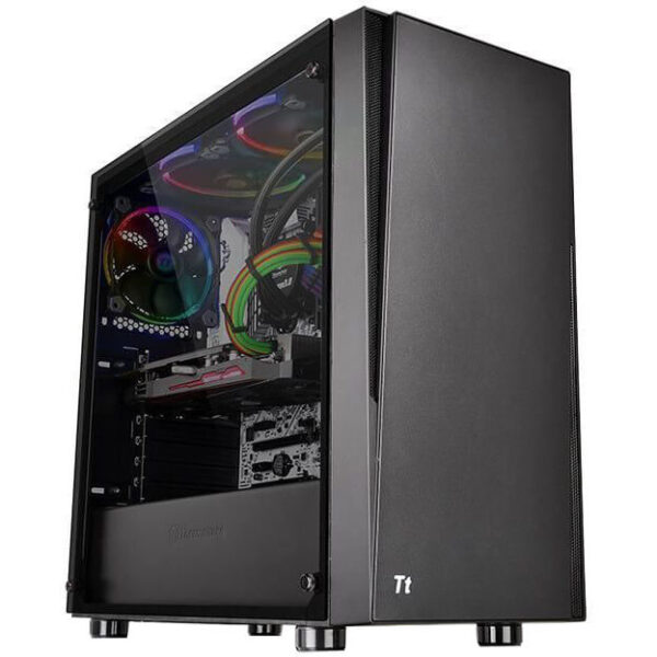 Carcasa Thermaltake Versa J21 Tempered Glass, Negru - Cod produs: 134629