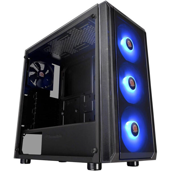 Carcasa Thermaltake Versa J23 Tempered Glass RGB, Negru - Cod produs: 134643