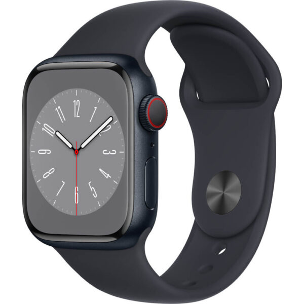 Apple Watch Series 8 GPS + Cellular, 41mm, Midnight Aluminium Case, Midnight Sport Band - Cod produs: 153959