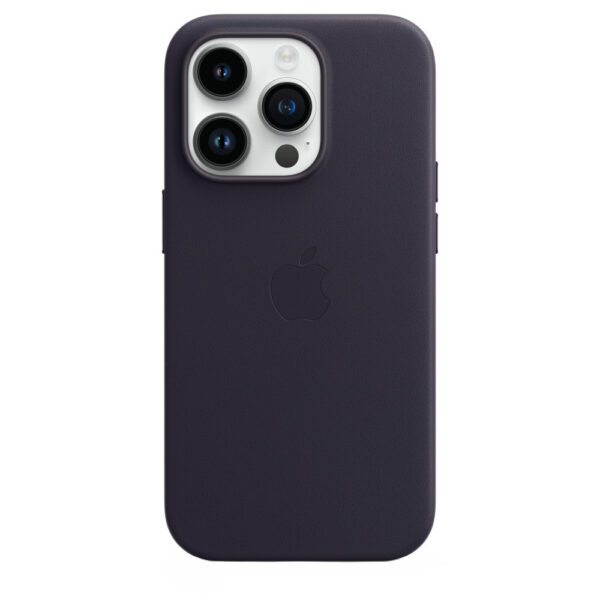 Husa de protectie Apple Leather Case with MagSafe pentru iPhone 14 Pro, Ink - Cod produs: 154096