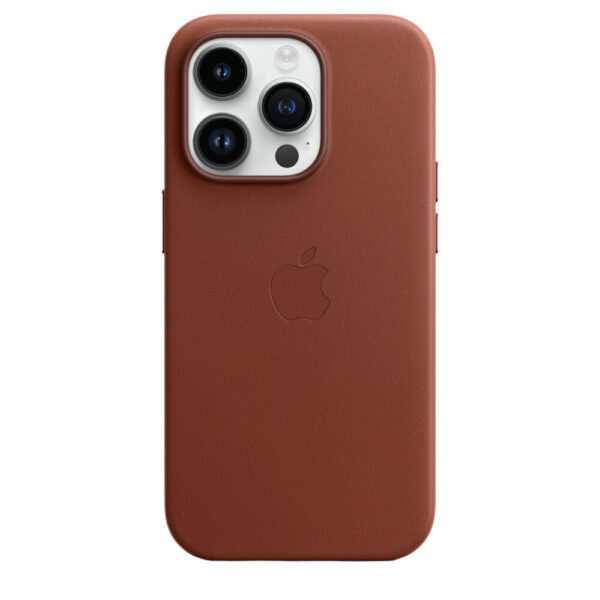 Husa de protectie Apple Leather Case with MagSafe pentru iPhone 14 Pro, Umber - Cod produs: 154099
