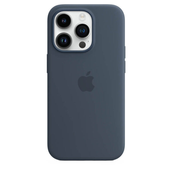 Husa de protectie Apple Silicone Case with MagSafe pentru iPhone 14 Pro, Storm Blue - Cod produs: 154120