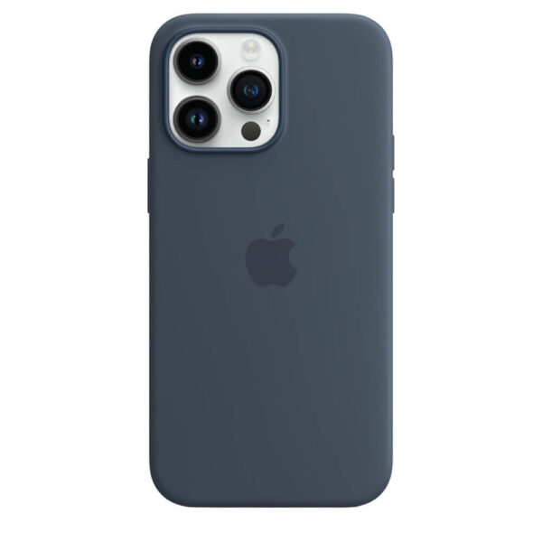 Husa de protectie Apple Silicone Case with MagSafe pentru iPhone 14 Pro Max, Storm Blue - Cod produs: 154111