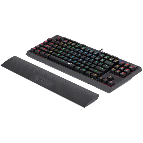 Tastatura gaming mecanica cu fir si wireless Redragon Vishnu, Iluminare RGB, Negru - Cod produs: 150264