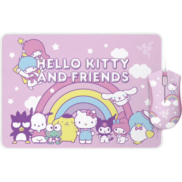 Kit gaming Razer mouse DeathAdder Essential + mousepad Goliathus Hello Kitty, Roz - Cod produs: 154242