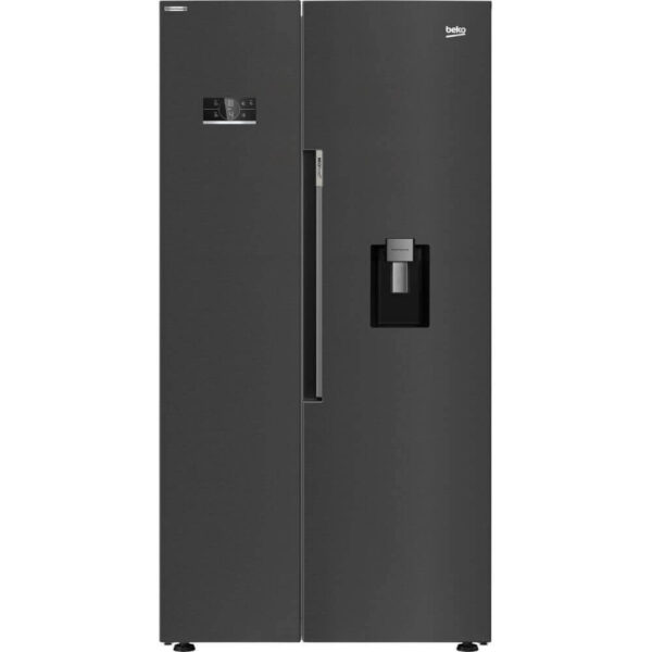 Side by Side BEKO GN163241DXBRN, NeoFrost Dual Cooling, 576 l, H 179 cm, Vacation Mode, Compressor ProSmart Inverter, Display touch control, Clasa E, Dark inox - Cod produs: 153331