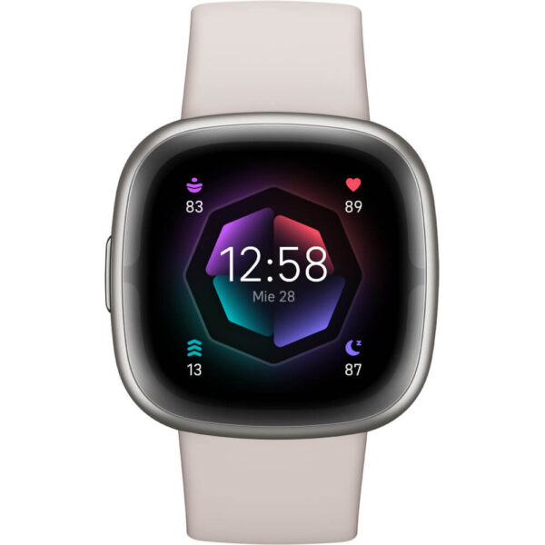 Smartwatch Fitbit Sense 2, NFC, Lunar White - Cod produs: 154176