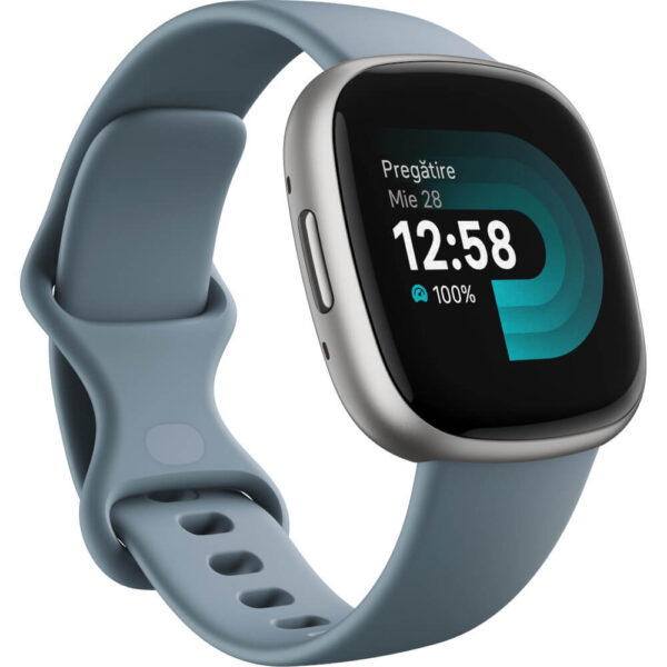 Smartwatch Fitbit Versa 4, NFC, Waterfall Blue - Cod produs: 154177