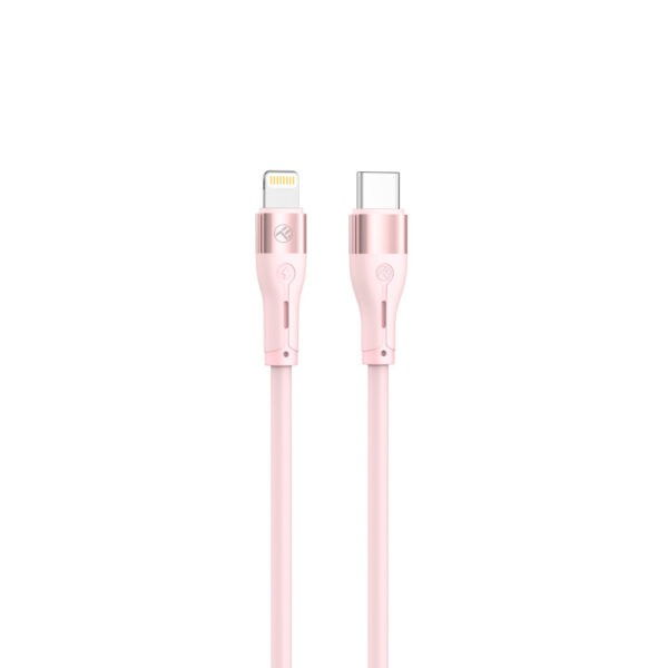 Cablu de date Tellur TLL155551, USB Type C, compatibil iPhone, 1m, Roz - Cod produs: 154298