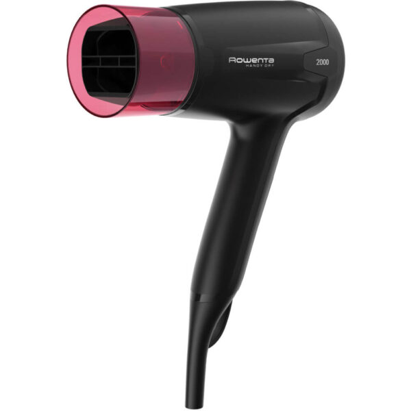 Uscator de par Rowenta Handy Dry CV1623F0, 1600 W, Functie Stay Cool, 2 trepte viteza/temperatura, Negru/Roz - Cod produs: 152426