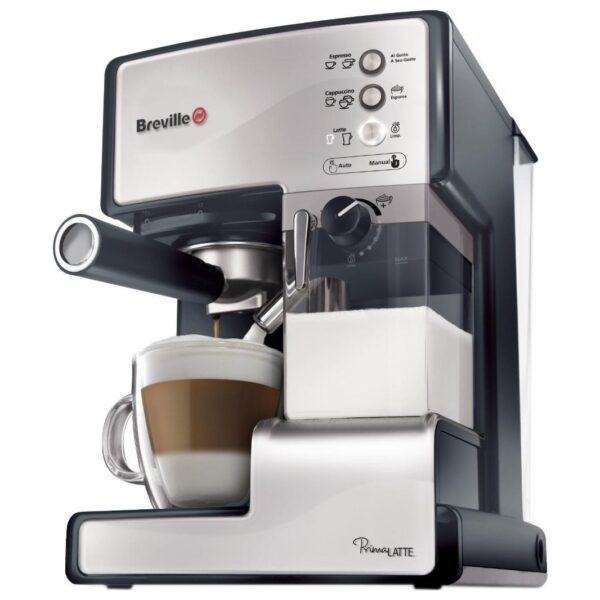 Espressor semi-automat Breville Prima Latte VCF045X-01, 1.5 L, 15 bar, Argintiu - Cod produs: 95907