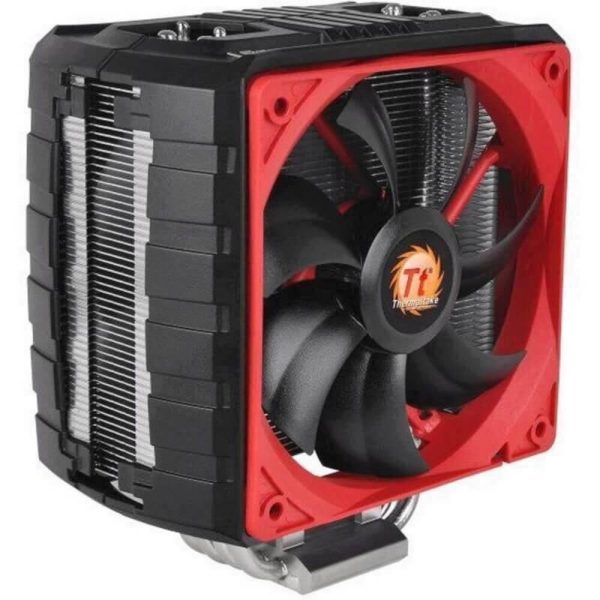 Cooler procesor Thermaltake NiC C4, 3 pin, 2 Ventilatoare, Nivel zgomot 20-39.9 dB, Flux aer 99.1 CFM, Compatibil Intel/AMD, Negru/Rosu - Cod produs: 148557