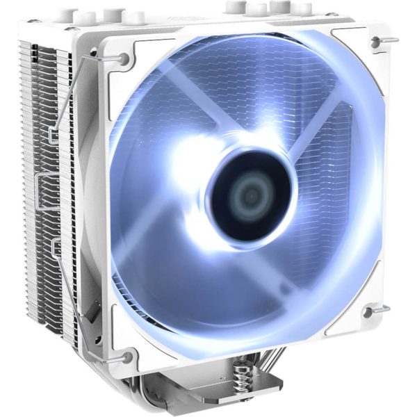 Cooler procesor ID-Cooling SE-224-XT, 4 pin, Nivel zgomot 15.2-32.5 dB, Flux aer 76.16 CFM, Presiune aer 2.16 mmH2O, Compatibil Intel LGA/AMD AM4, Iluminare alba, Alb - Cod produs: 148568