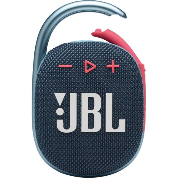 Boxa portabila JBL Clip 4, Bluetooth, Waterproof IP67, Autonomie 10 ore, Albastru-Roz - Cod produs: 149182