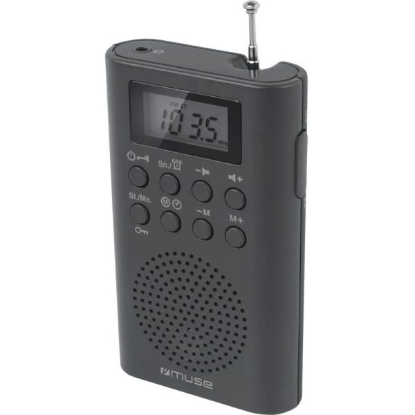 Radio Muse M-03 R, FM, Ecran LCD, Negru - Cod produs: 149398