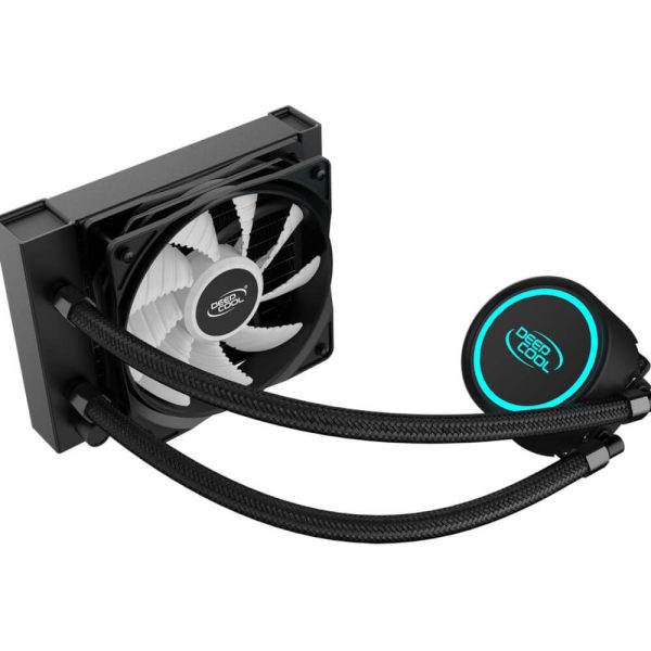 Cooler procesor cu lichid Deepcool Gammaxx L120 V2, 120mm, Flux aer 69.34 CFM, 4 pin, Iluminare LED RGB, Compatibil AMD/Intel, Negru - Cod produs: 150223