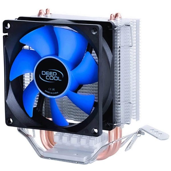 Cooler Procesor DeepCool Iceedge Mini FS V2.0, 2 heatpipe-uri, Flux aer 25.13 CFM, Compatibil Intel LGA/AMD, Negru/ Albastru - Cod produs: 150227