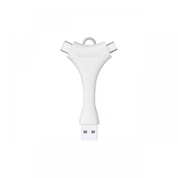 Adaptor Orico C1 USB 2.0 Type-A tata - USB Type-C/USB Micro-B alb - Cod produs: 155210