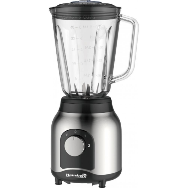 Blender cu rasnita, Hausberg HB-7762, doua viteze cu pulsatii, recipient sticla 1.5 L, 600 W - Cod produs: 155484