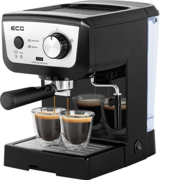 Espressor manual ECG ESP 20101 Black, 1140 W,1.25 L, dispozitiv spumare, 20 bar - Cod produs: 156787