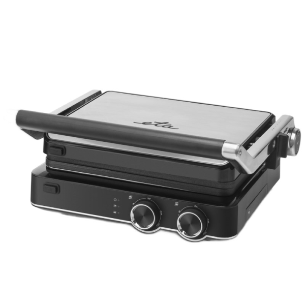 Gratar electric ETA GrilChef 5156, 2000 W, otel inoxidabil, deschidere la 180 de grade, 2 termostate - Cod produs: 156814