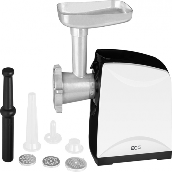 Masina de tocat carne ECG MG 2510 Power, 1200 W, accesorii carnati si kebbe, accesorii pentru ras legume si fructe - Cod produs: 156816