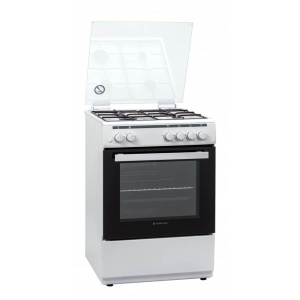 Aragaz Clasic, 4 arzatoare gaz , cuptor gaz , grill rotisor , 60/60 cm , Studio Casa Flavia alb - Cod produs: 159740