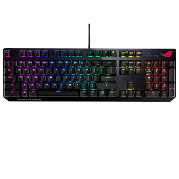 Tastatura mecanica gaming Asus ROG Strix Scope, Switch-uri Cherry MX Red, RGB, Negru - Cod produs: 139651