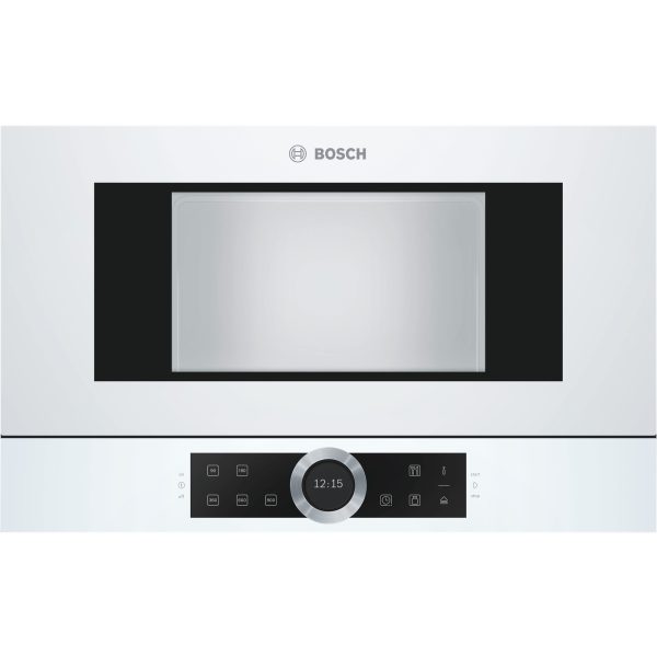 Cuptor cu microunde incorporabil Bosch BFL634GW1, 21 l, 900 W, Touch, Alb - Cod produs: 95600