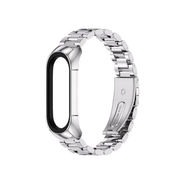 Curea din metal pentru Xiaomi Mi Band 7, Zale mari, Silver - Cod produs: 160100