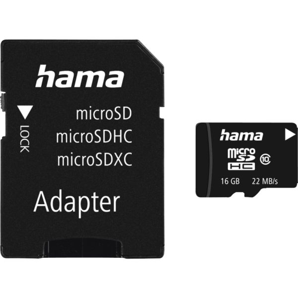 Card memorie Micro-SDHC Hama 108088, 16 GB, Class 10 +  Adaptor - Cod produs: 87055