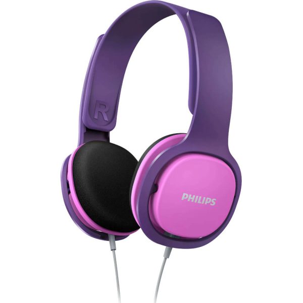 Casti audio On-Ear pentru copii Philips SHK2000PK/00, Noise cancelling, 32 Ohmi, Roz/Mov - Cod produs: 152257