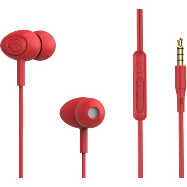 Casti cu fir In-Ear Tellur Basic Gamma, Microfon, Rosu - Cod produs: 152849