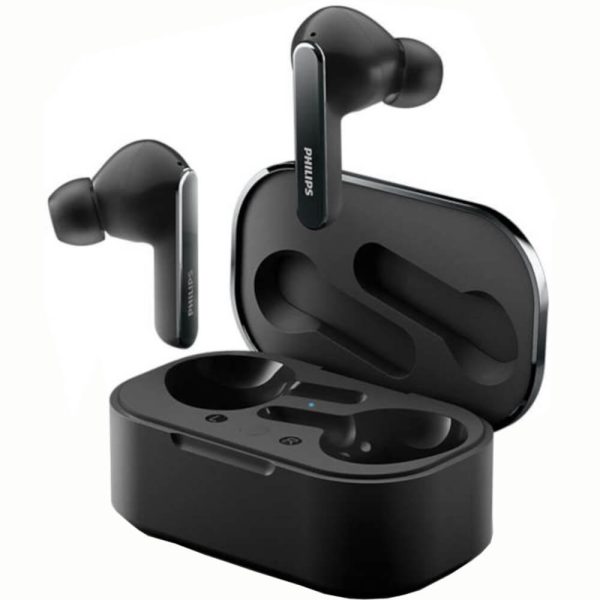 Casti audio In-Ear Philips TAT5506BK/00, True Wireless, Bluetooth, IPX5, Autonomie 7 ore, Negru - Cod produs: 152277