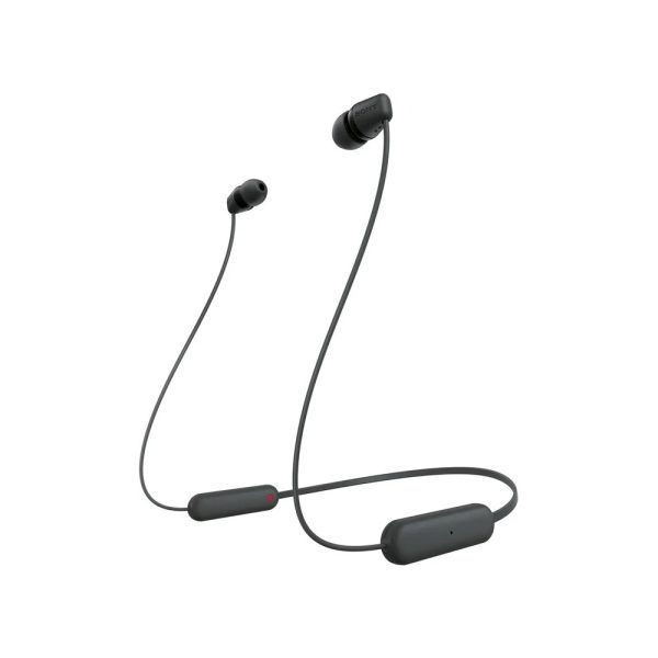 Casti In-Ear Sony WI-C100B, Wireless, Bluetooth, IPX4, Microfon, Fast pair, Autonomie 25 ore, Negru - Cod produs: 151581