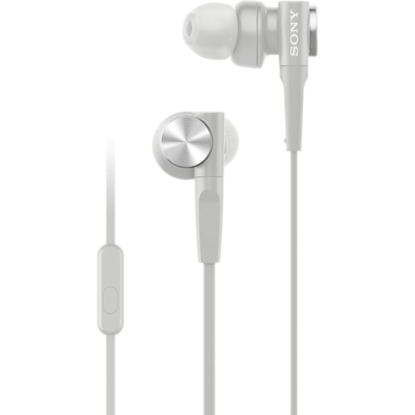 Casti In-Ear Sony MDRXB55APB, Microfon, Extra bass, Alb - Cod produs: 149010