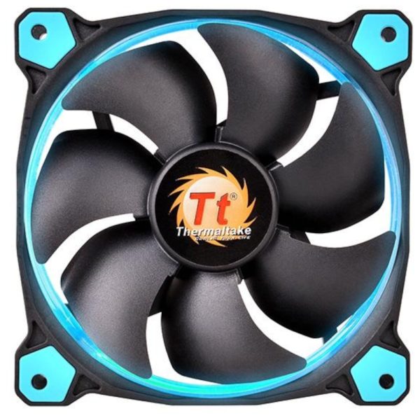 Ventilator Thermaltake Riing 14, 140mm, 1400 RPM, LED, Albastru - Cod produs: 148619