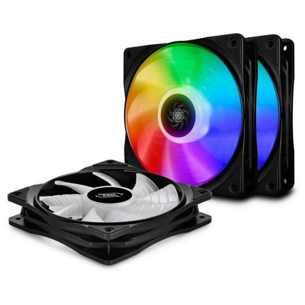 Ventilator Deepcool CF120, Iluminare RGB, 120mm,  500 - 1500RPM, 3 Pack - Cod produs: 150215