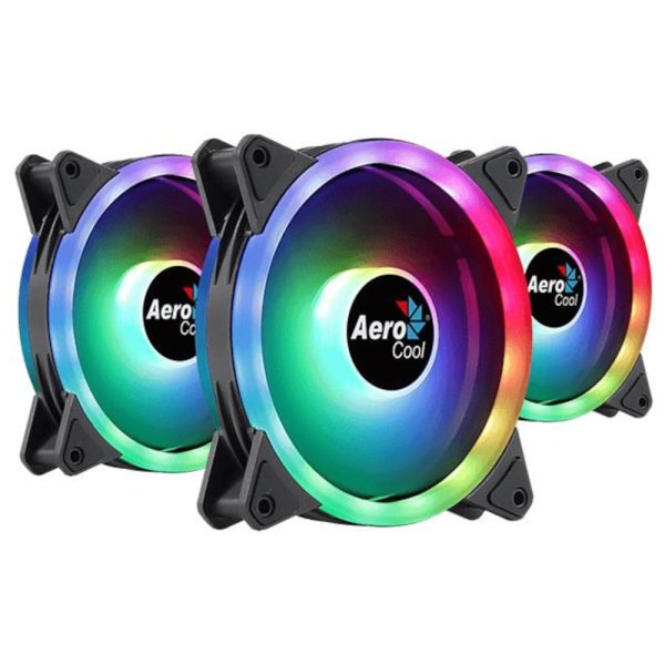 Ventilator Aerocool Duo 12 Pro, Iluminare aRGB, 1000 rpm, 120mm, PWM, 3 Pack - Cod produs: 150200