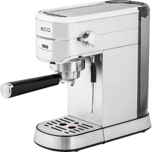 Espressor manual ECG ESP 20501, 1450 W, 1.25 L, 20 bar, Compatibil Nespresso, Dispozitiv spumare, Argintiu - Cod produs: 155580