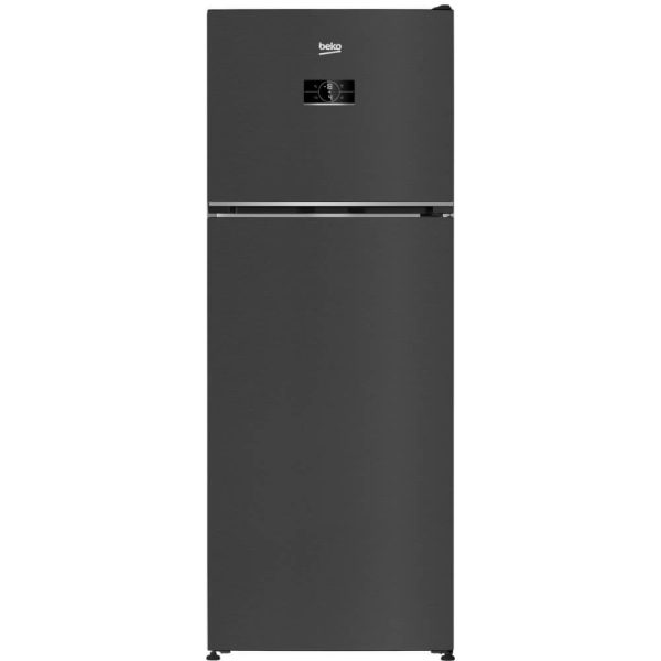 Frigider cu doua usi BEKO B5RDNE504LXBR, No Frost, 477 l, Usi reversibile, Avertizare luminoasa, H 186.5 cm, Clasa E, Dark inox - Cod produs: 155100