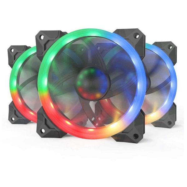 Ventilator Redragon F008, 120mm, 1200RPM, Iluminare RGB, 3 Pack - Cod produs: 148606