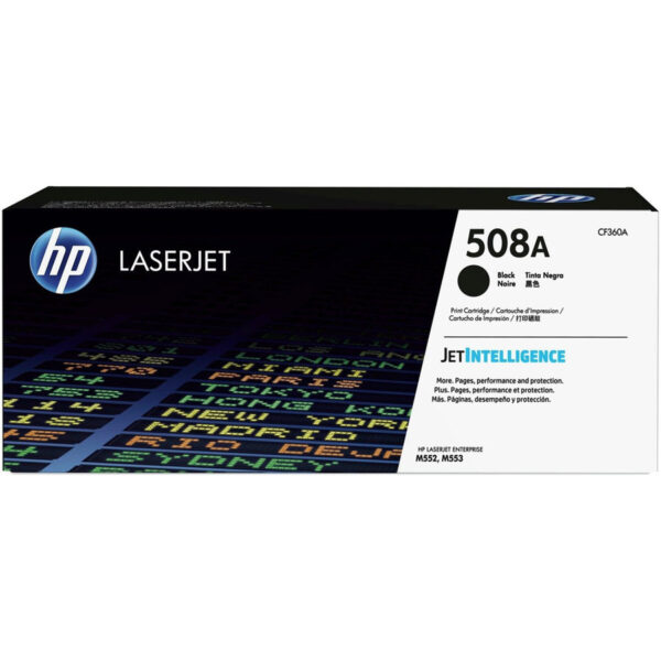 508A negru | 6000 pag | LaserJet M552dn, M553dn,n,x, M577c,dn,f - Cod produs: CF360A