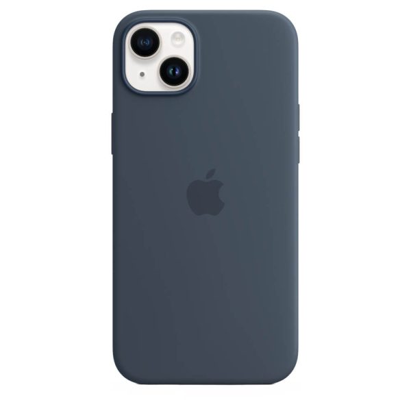 Husa de protectie Apple Silicone Case with MagSafe pentru iPhone 14 Plus, Storm Blue - Cod produs: 154088