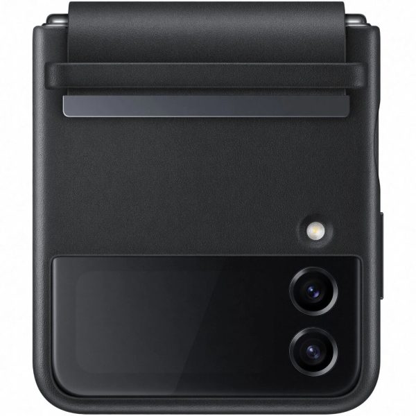 Husa de protectie Samsung Flap Leather Cover pentru Galaxy Z Flip4, Negru - Cod produs: 153350