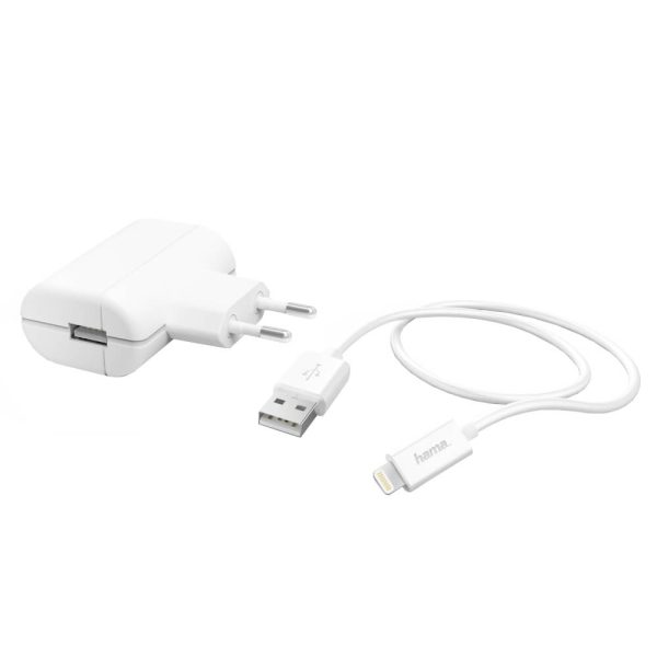 Incarcator Hama 183265, USB, compatibil cu iPhone, 2.4 A, Alb - Cod produs: 155136