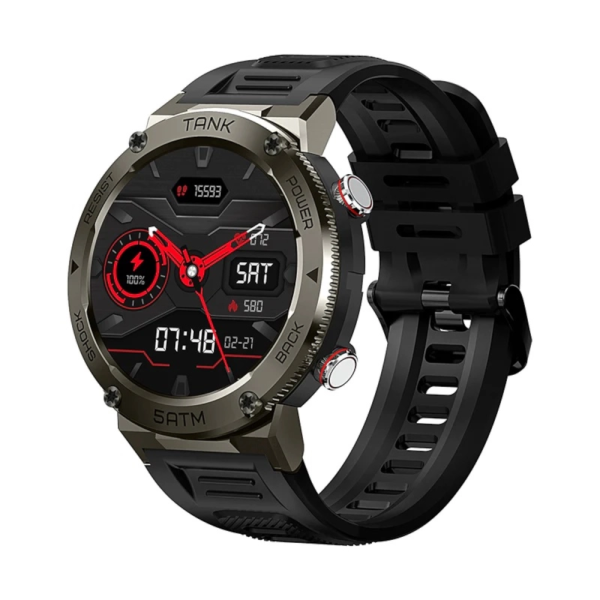 Smartwatch rugged Kospet Tank T1 Negru, TFT 1.32?, Ritm cardiac, Presiune sanguina, SpO2, 20 de sporturi, 5ATM, 350mAh - Cod produs: 160000